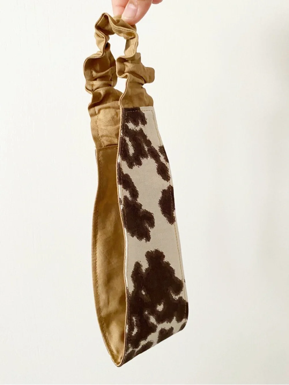 Buy 1 Get 1 mystery free  until 8/1  Neutral Cowhide Print Scrunchie Headband -